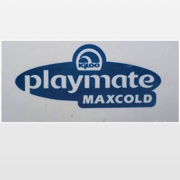 Vtg Igloo Playmate Cooler 16 qt Elite Maxcold Blue & White 30 CanOutdoor Logo - Picture 3 of 14